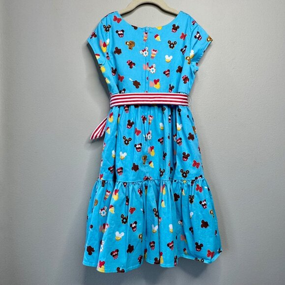 DISNEY PARKS Mickey Minnie Snacks Dress Girls L 12 Disney Dress Shop Food Icons - Picture 2 of 10